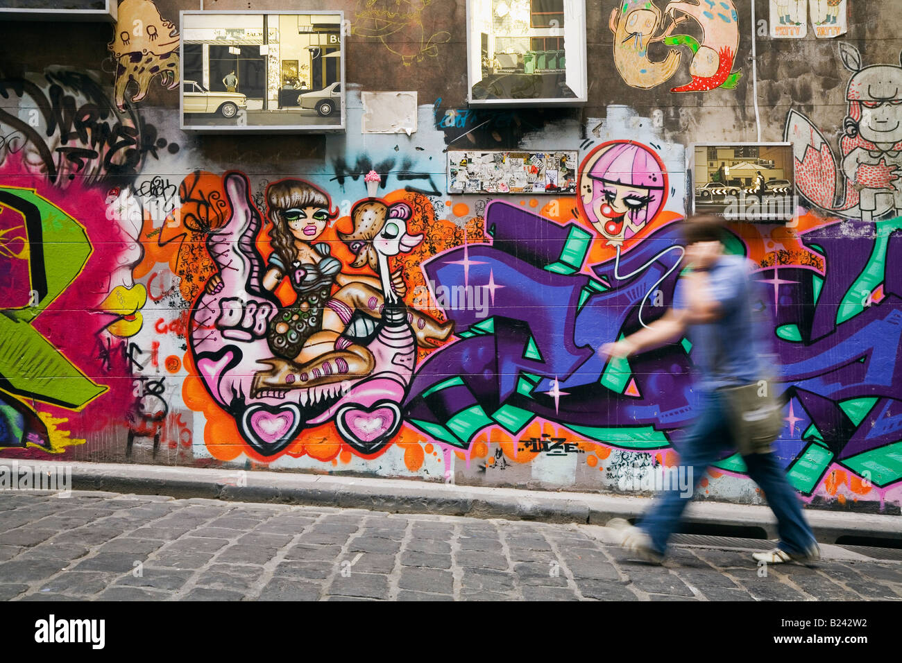 Street-Art - Melbourne, Victoria, Australien Stockfoto