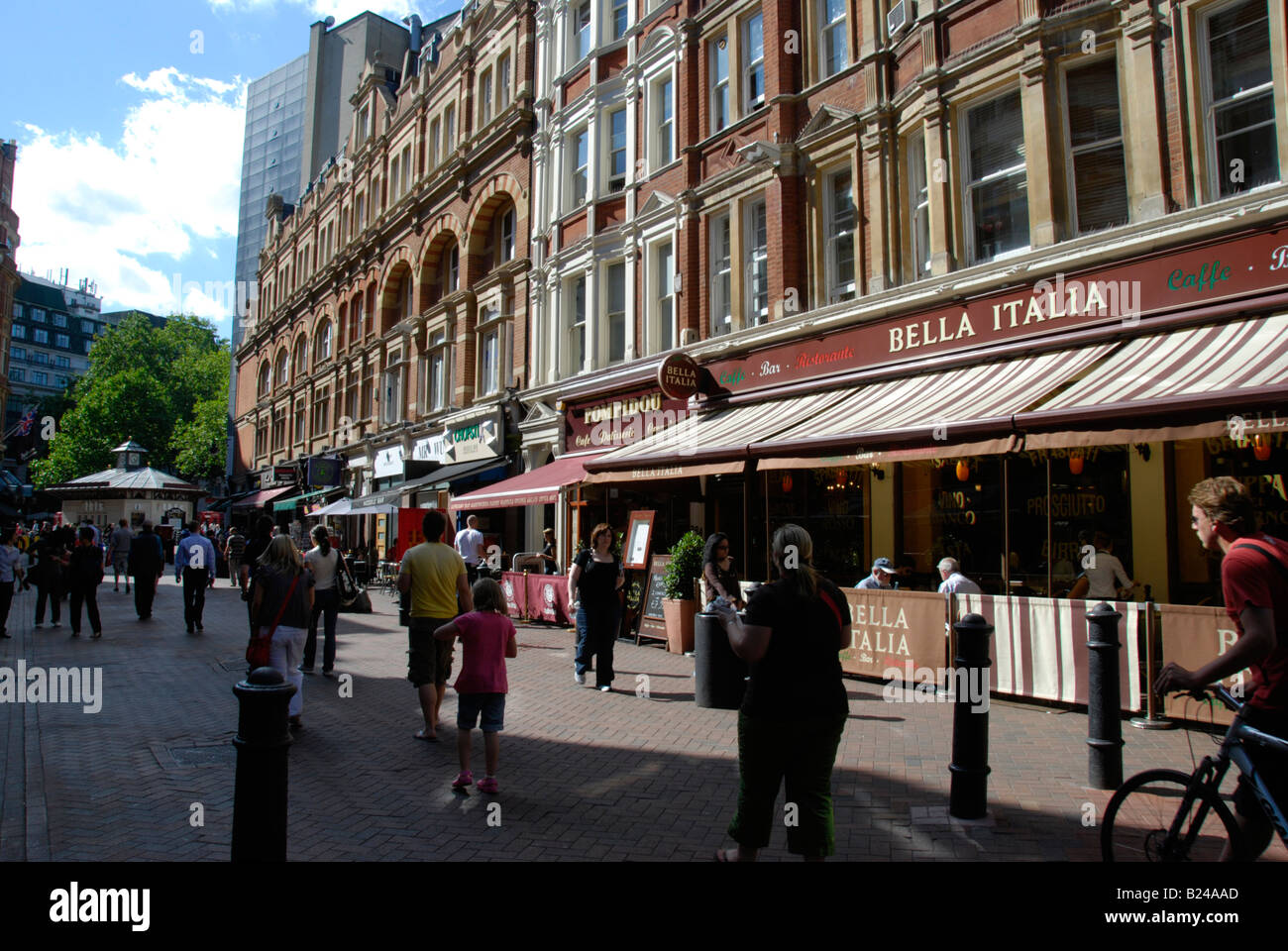 Restaurants und Cafés in Irving Straße zum Leicester Square in London England Stockfoto