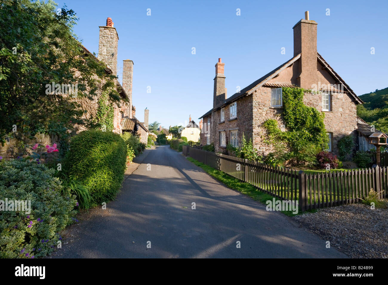 Bossington Dorf Exmoor Nationalpark Somerset England Stockfoto