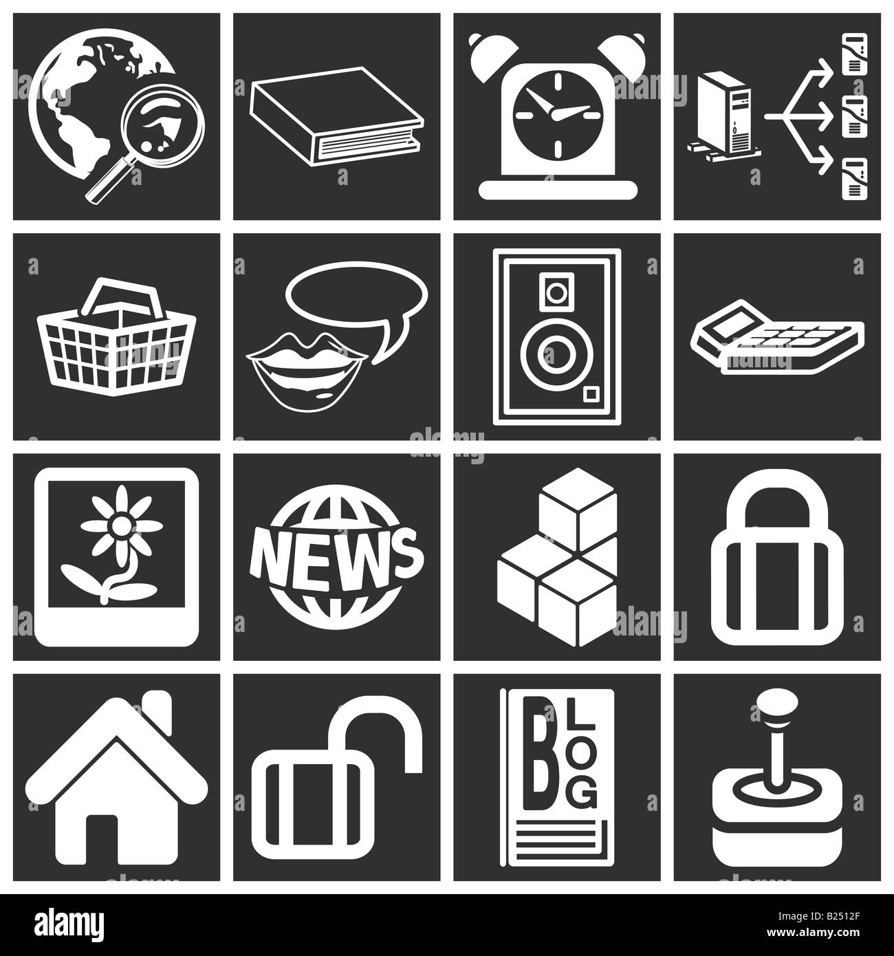 eine Reihe von Internet-Web-icons Stockfoto