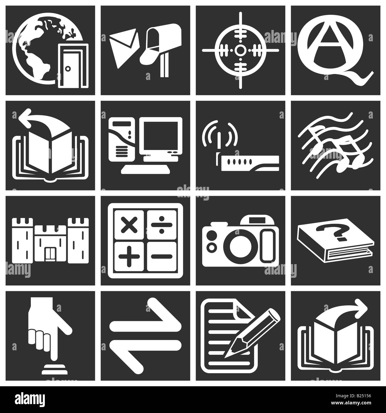 eine Reihe von Internet-Web-icons Stockfoto
