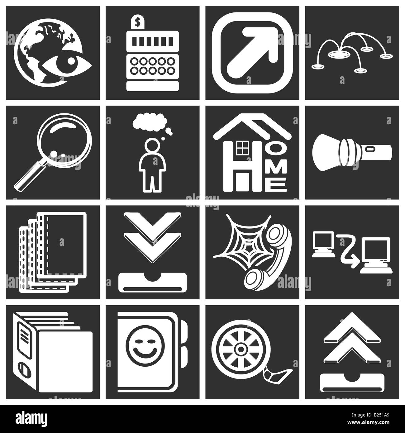 eine Reihe von Internet-Web-icons Stockfoto