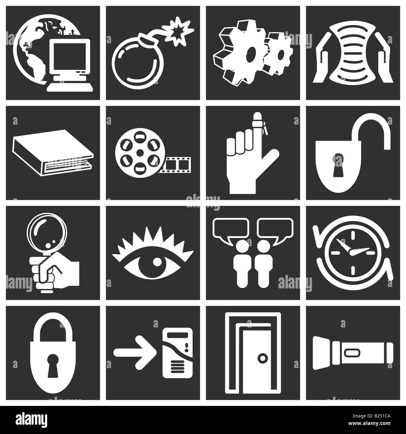 Bild einer Gruppe von Internet-Web-icons Stockfoto