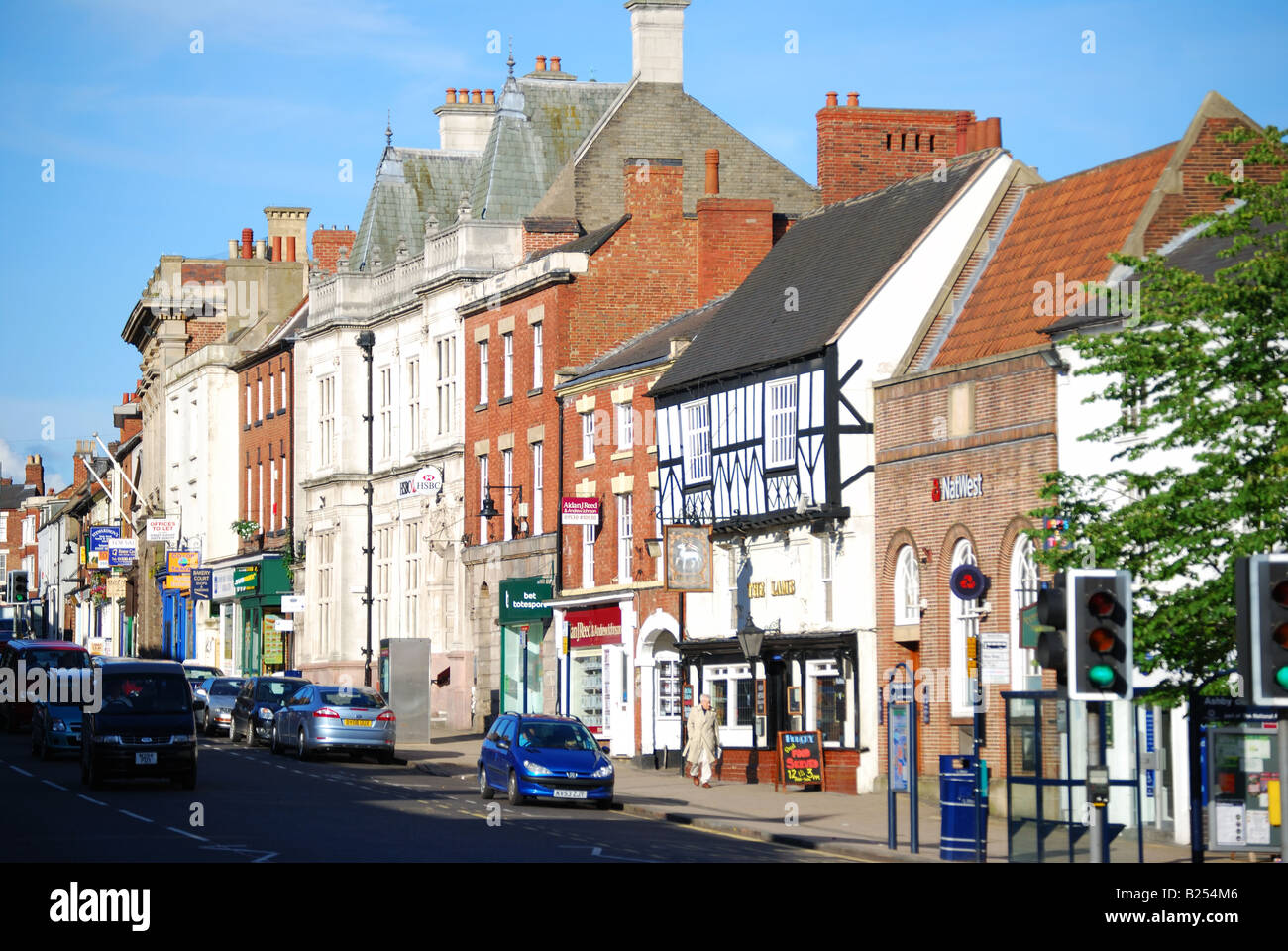 Market Street, Ashby-de-la-Zouch, Leicestershire, England, Vereinigtes Königreich Stockfoto