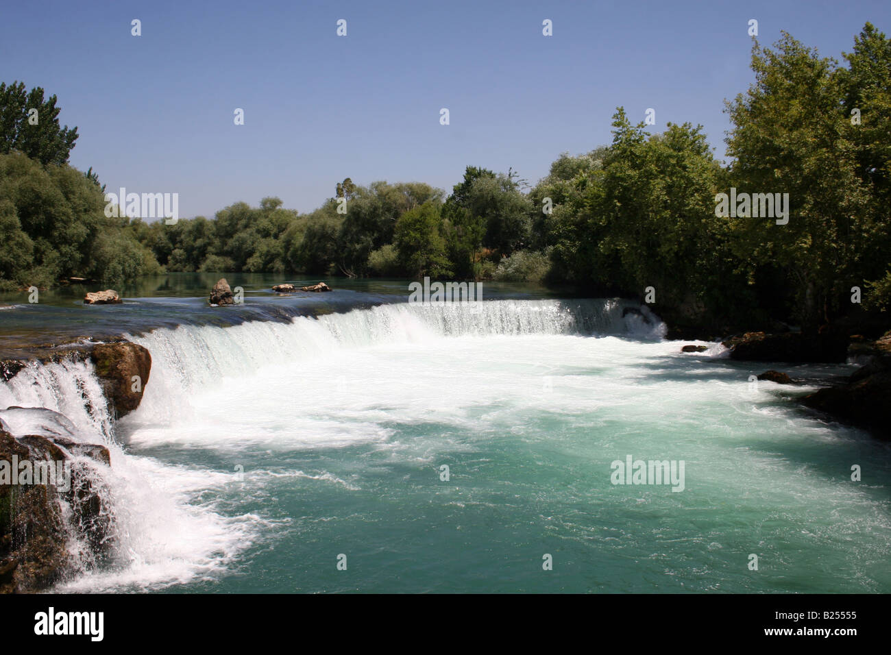DER MANAVGAT-WASSERFALL. Turkei Stockfoto