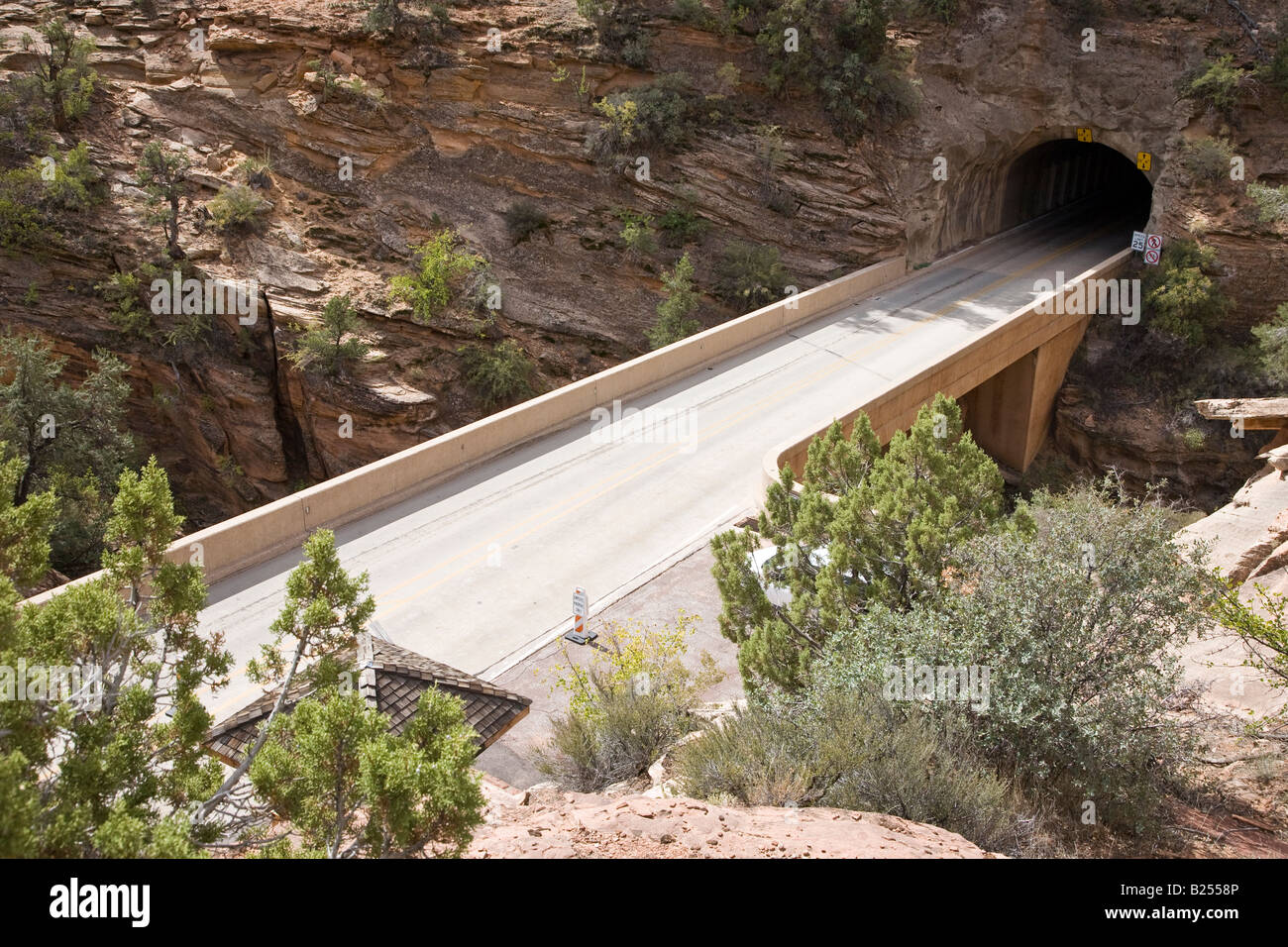 Zion Berg Carmel Tunnel im Zion Nationalpark, Utah, USA Stockfoto