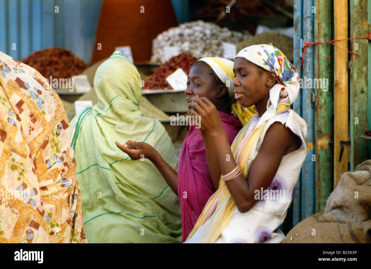 Omdurman Sudan Frauen am Markt Stockfoto