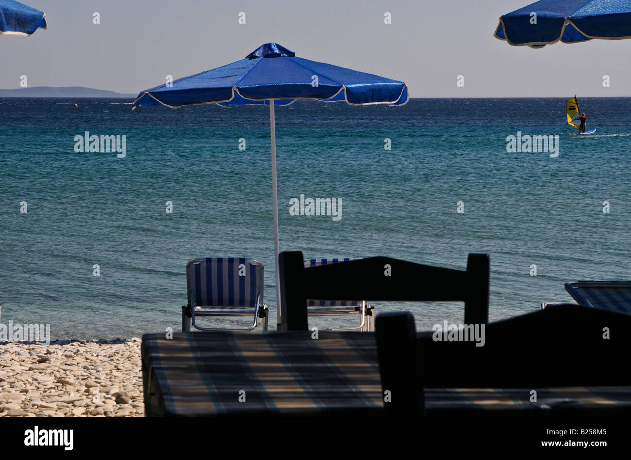 Strand in Psili Ammos Samos Griechenland Stockfoto