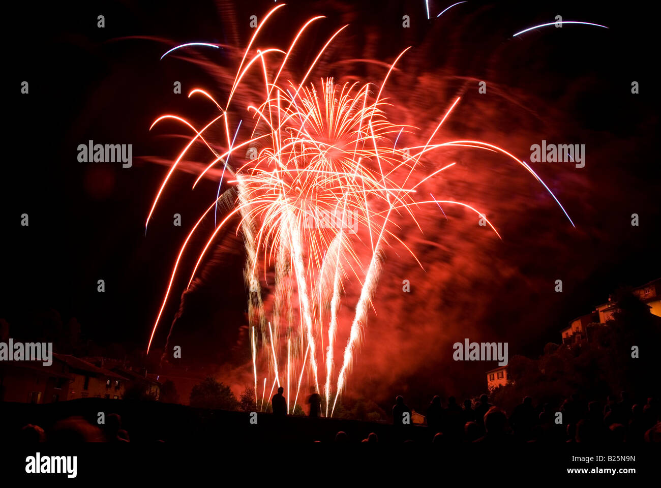 Stock Foto von 14. Juli Französisch Bastille Tag Feuerwerk-Spektakel Stockfoto