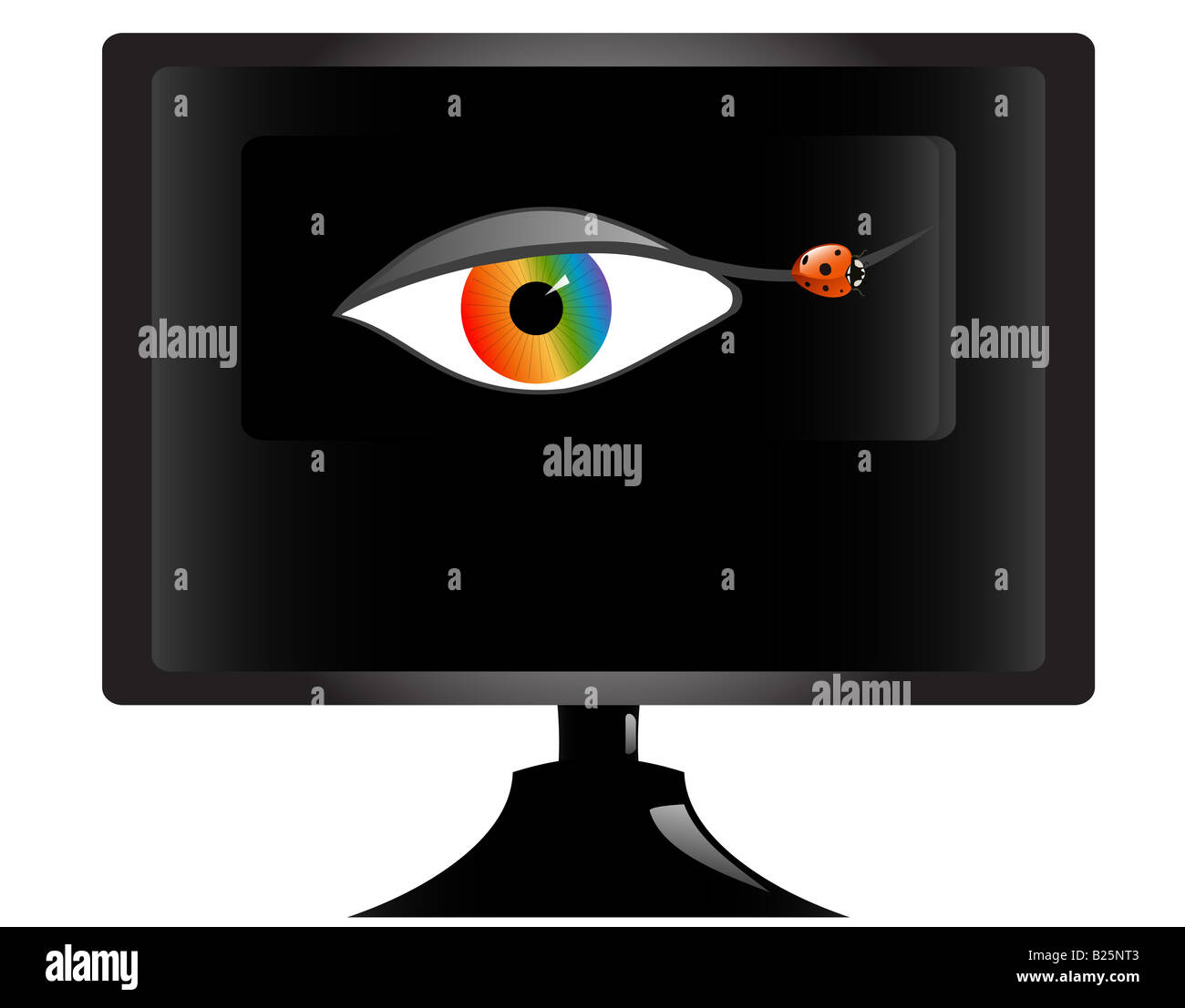 Kreative moderne TV-Bildschirm-Illustration Stockfoto