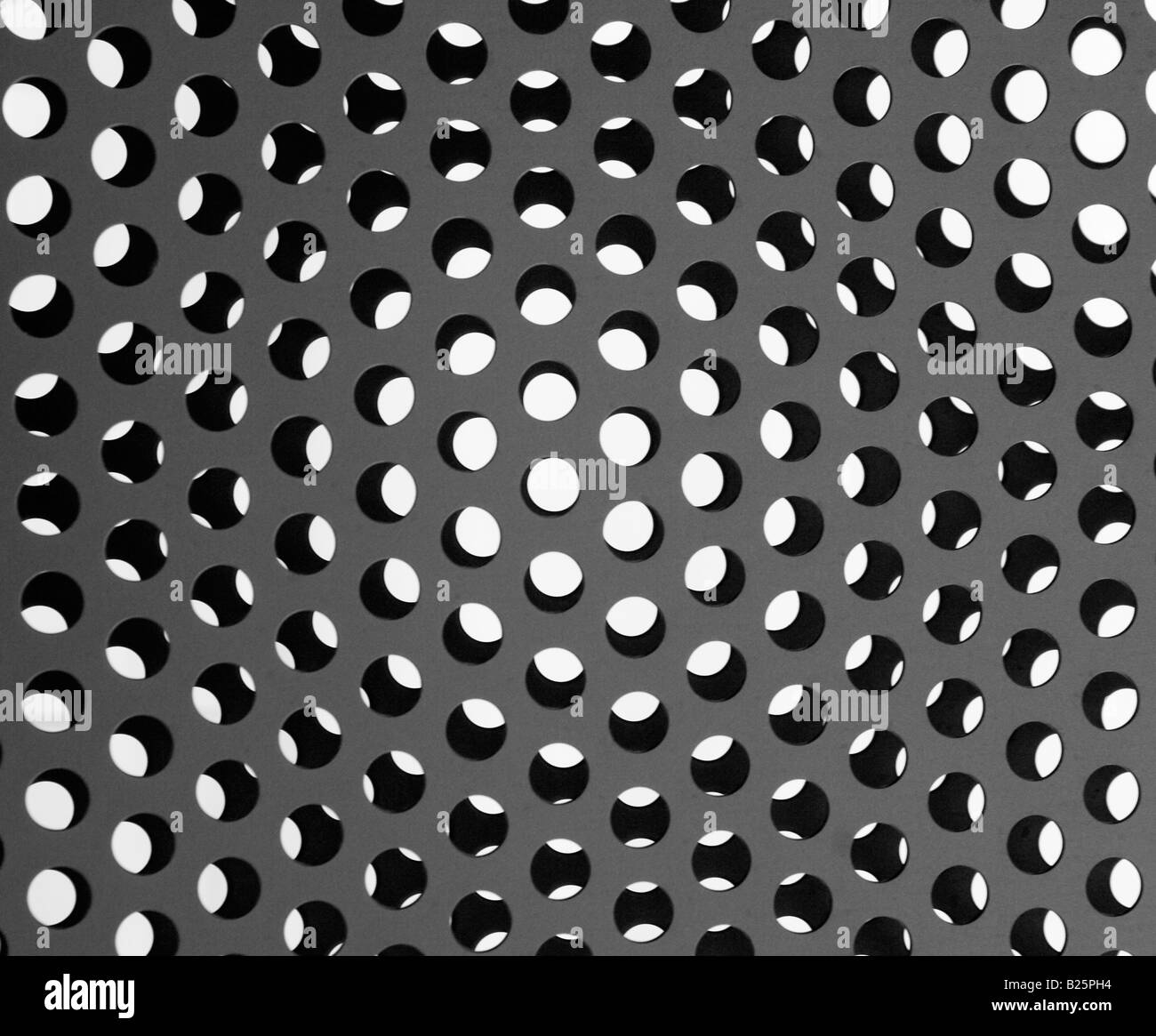 Ein 3-d-Illusion der Moiré-Effekt gezeigt auf Metallplatten in der Echo Arena Liverpool Stockfoto
