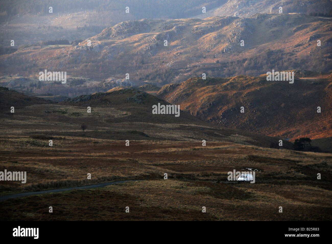 Blick von der Ulpha Straße nach Harter fiel im englischen Lake District. Stockfoto