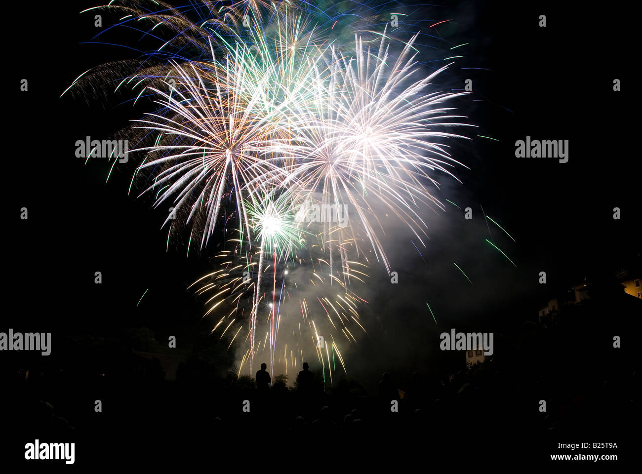 Stock Foto von 14. Juli Französisch Bastille Tag Feuerwerk-Spektakel Stockfoto