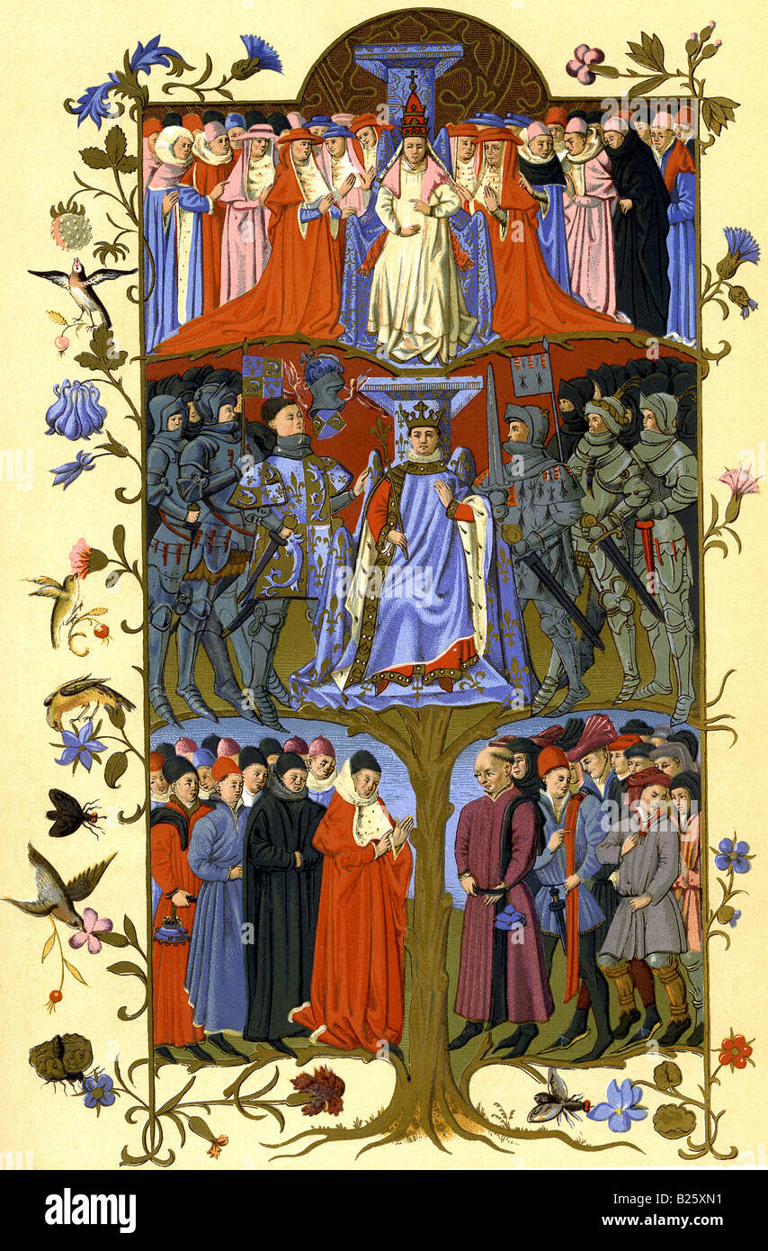 Klassen der französischen Gesellschaft Stockfoto