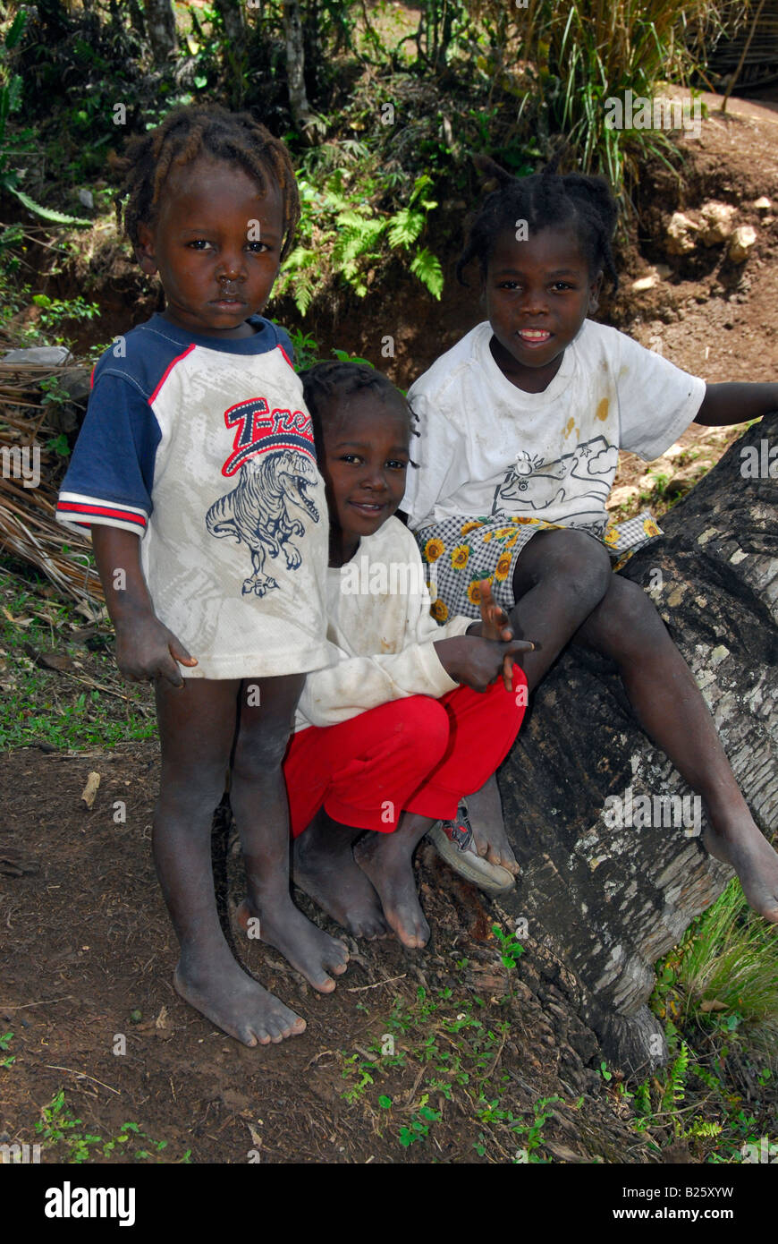 Dorf-Kinder in der Nähe der Zitadelle, Milot, Haiti Stockfotografie - Alamy