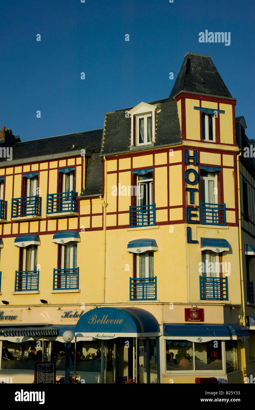 Hotel Bellevue, Le Treport, Normandie, Frankreich, Europa Stockfoto