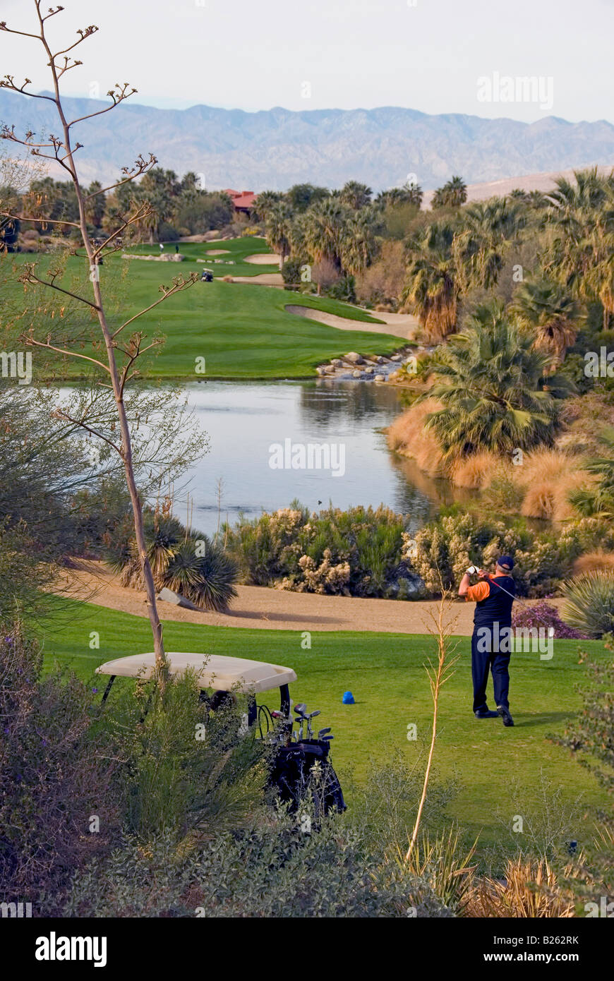 Öffentlicher Golfplatz CA Wüste Weiden schöne schöne malerische Western uns USA in Palm Desert CA California Stockfoto