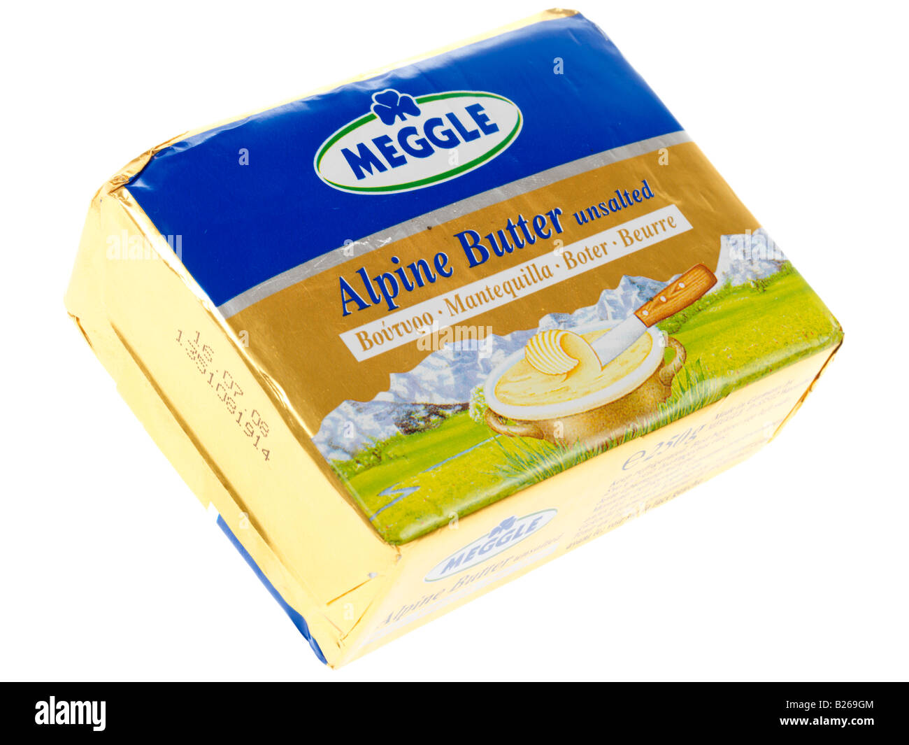Ungesalzene Butter Stockfoto
