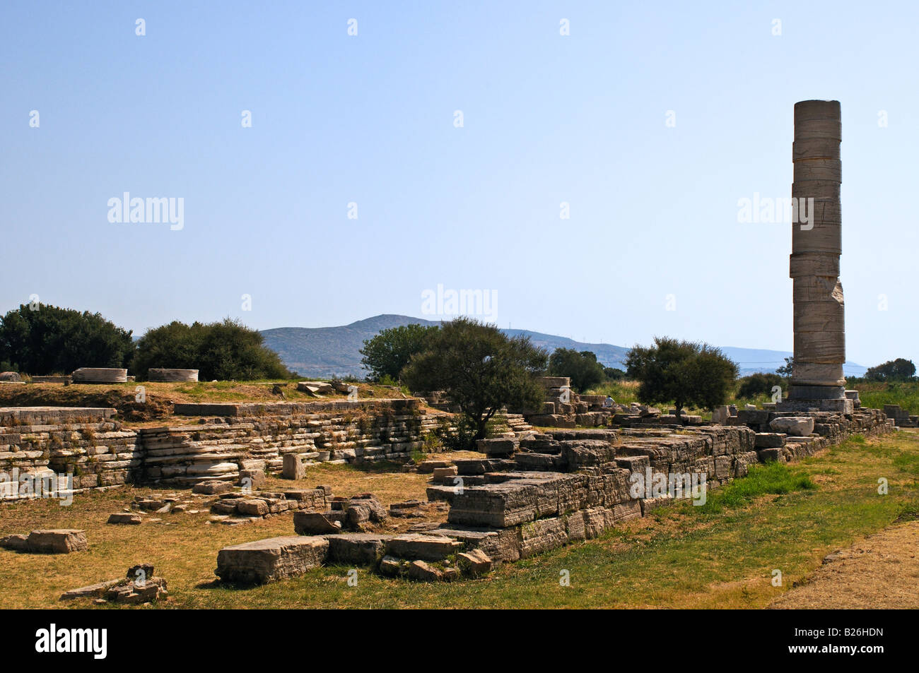 Ausgrabungsstätte Heraion, Hera Temple, Samos, Griechenland Stockfoto