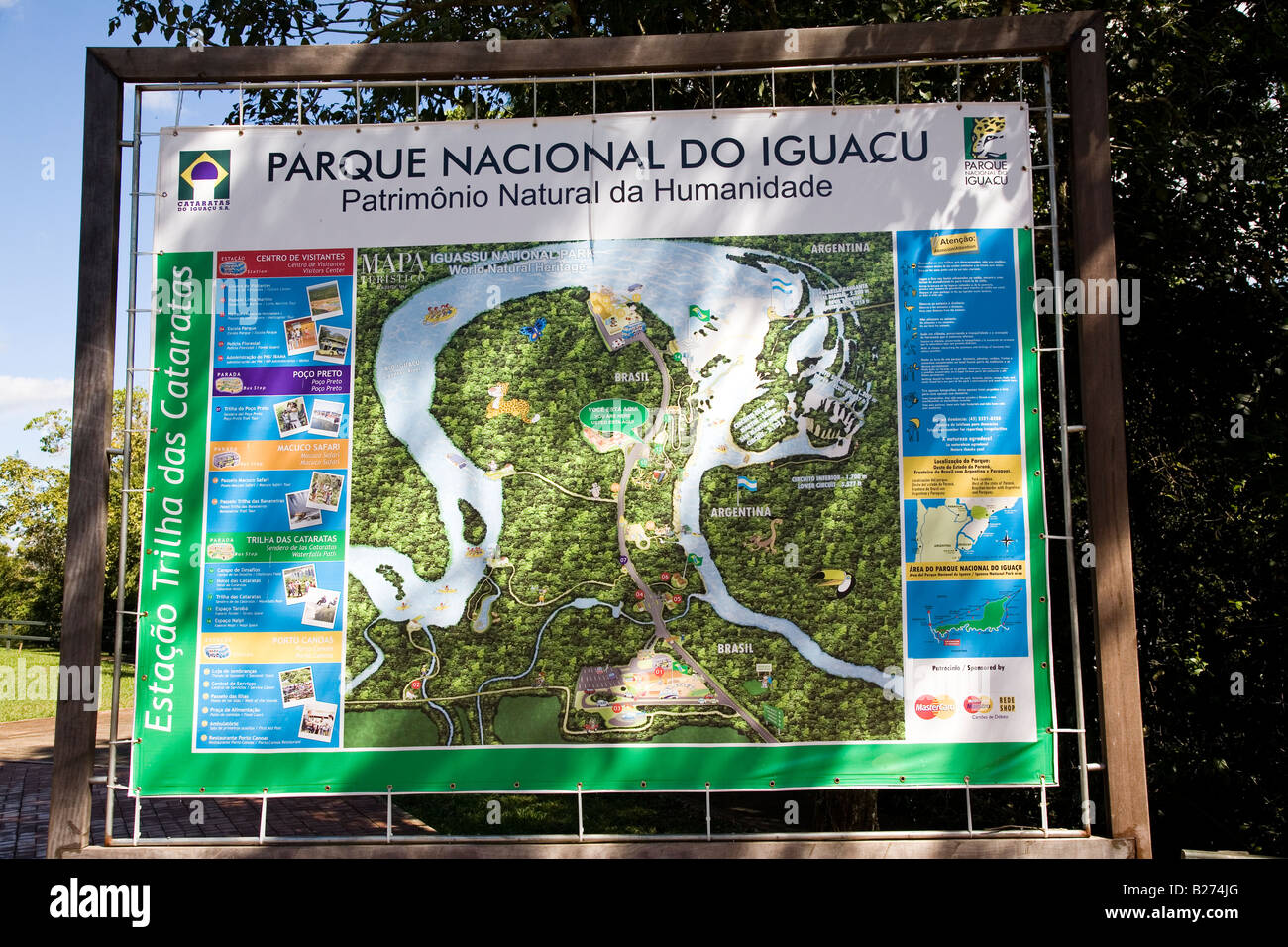 Parque Nacional Do Iguacu-Brasilien Stockfoto