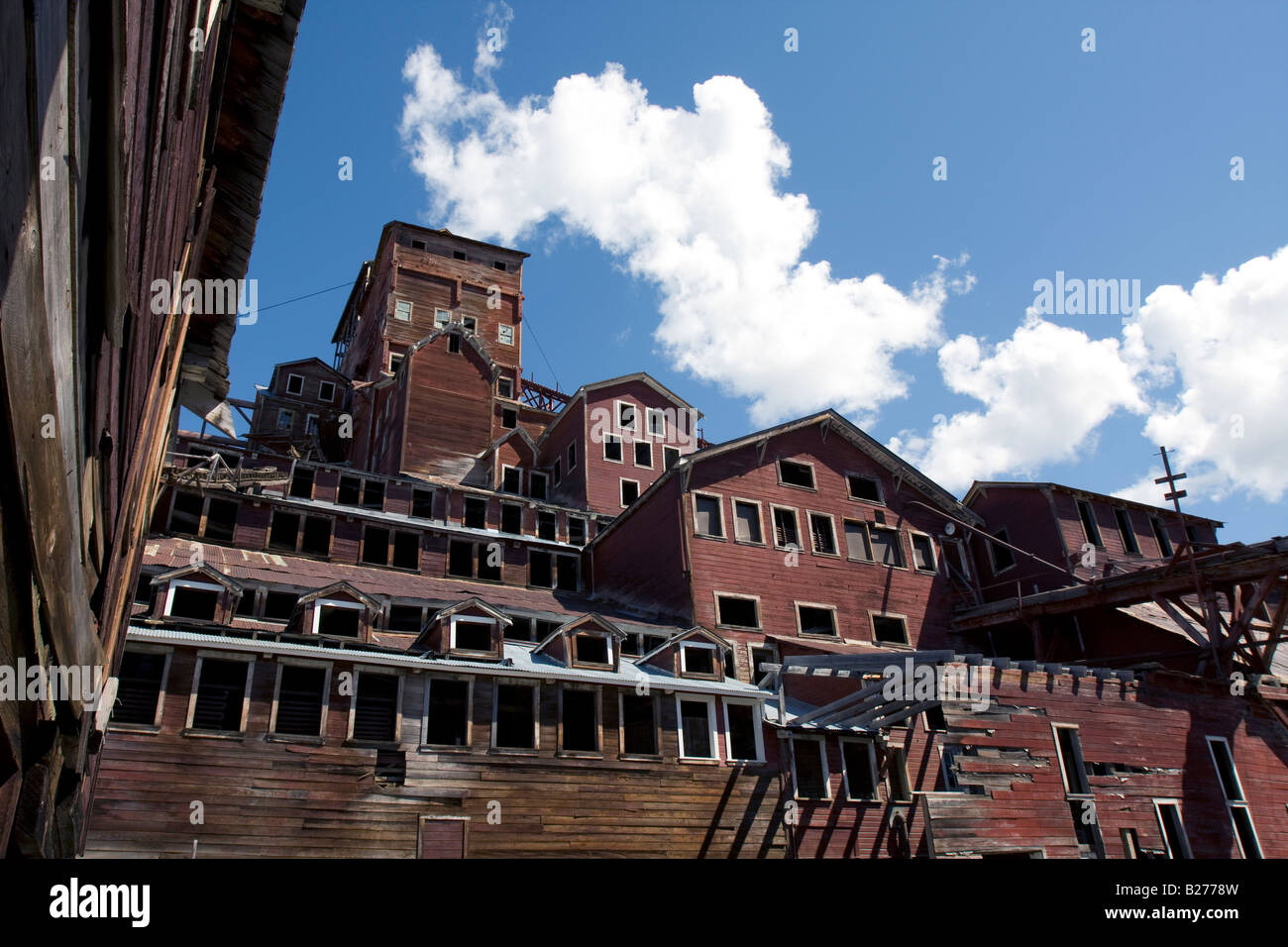 Verlassenen gewinnenlager Kennecott copper Mines ist ein National Historic Landmark in Wrangell-St. Elias, Kennecott, Alaska, USA Stockfoto