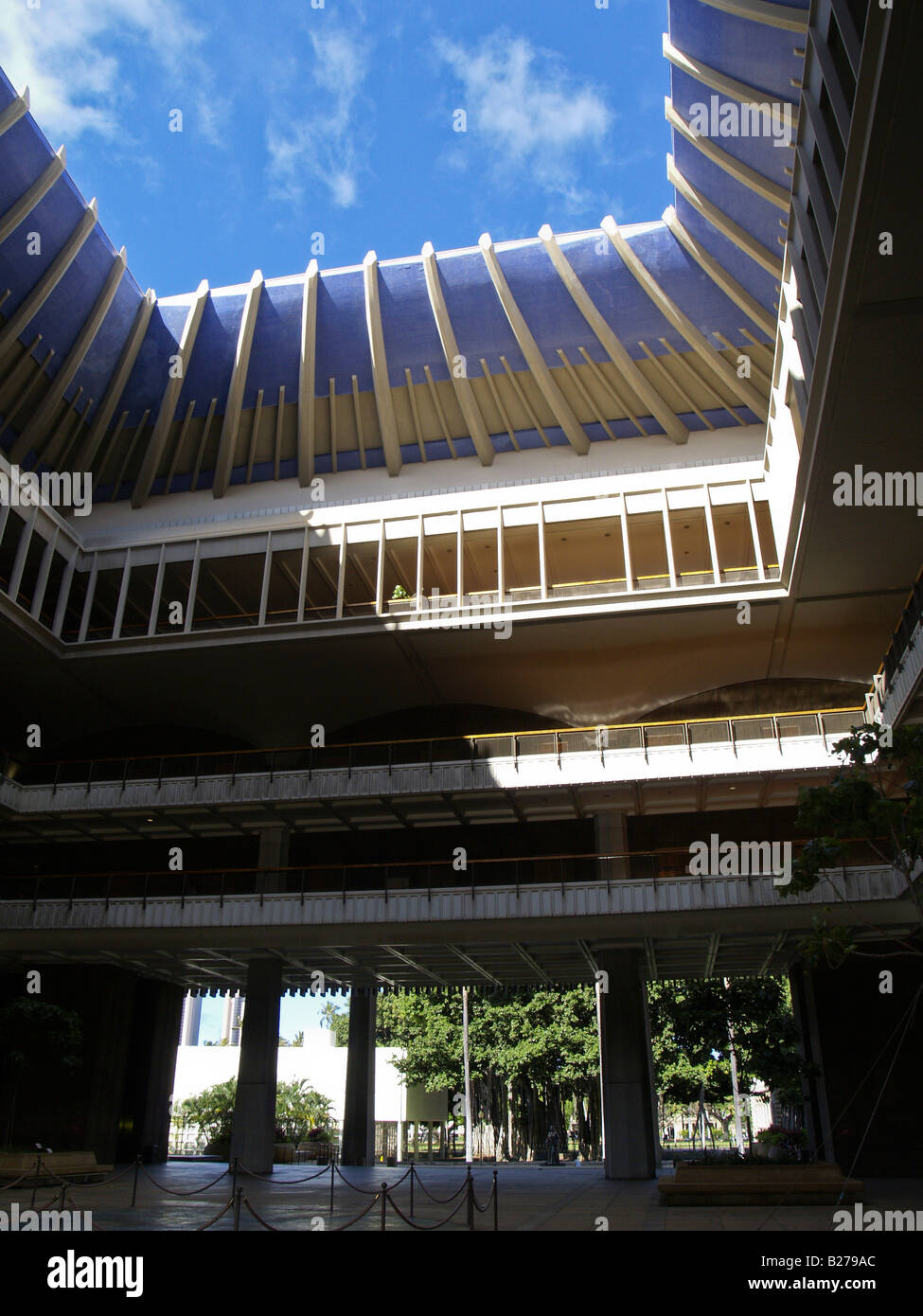 Hawaii State Capitol Building, Beretania Street, Honolulu, Hawaii, USA Stockfoto