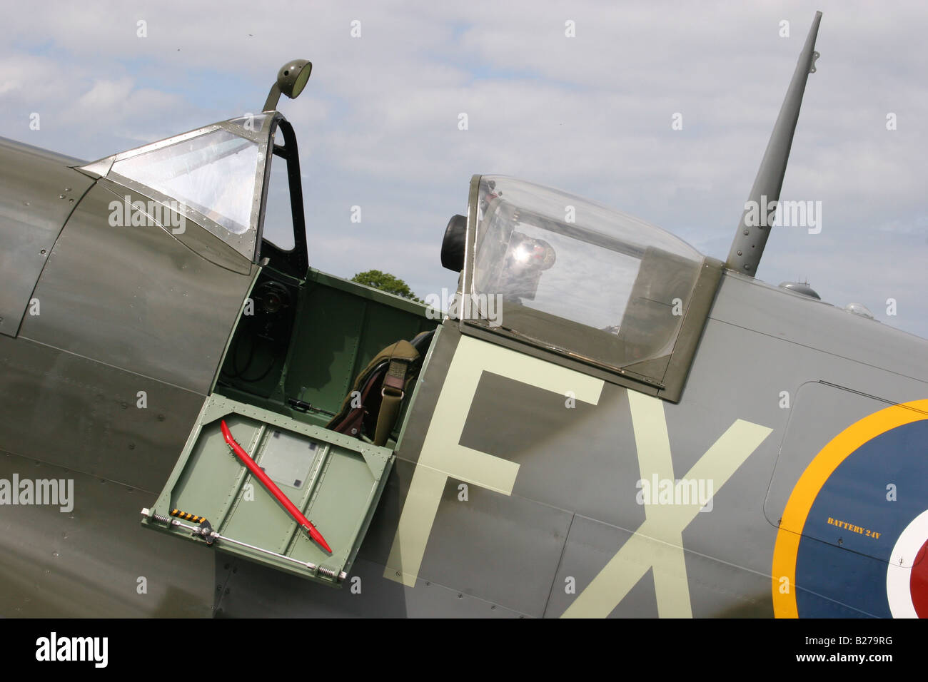 Supermarine Spitfire LF MkIX an der Luftschlacht um England Flugplatz RAF Manston Kent Stockfoto