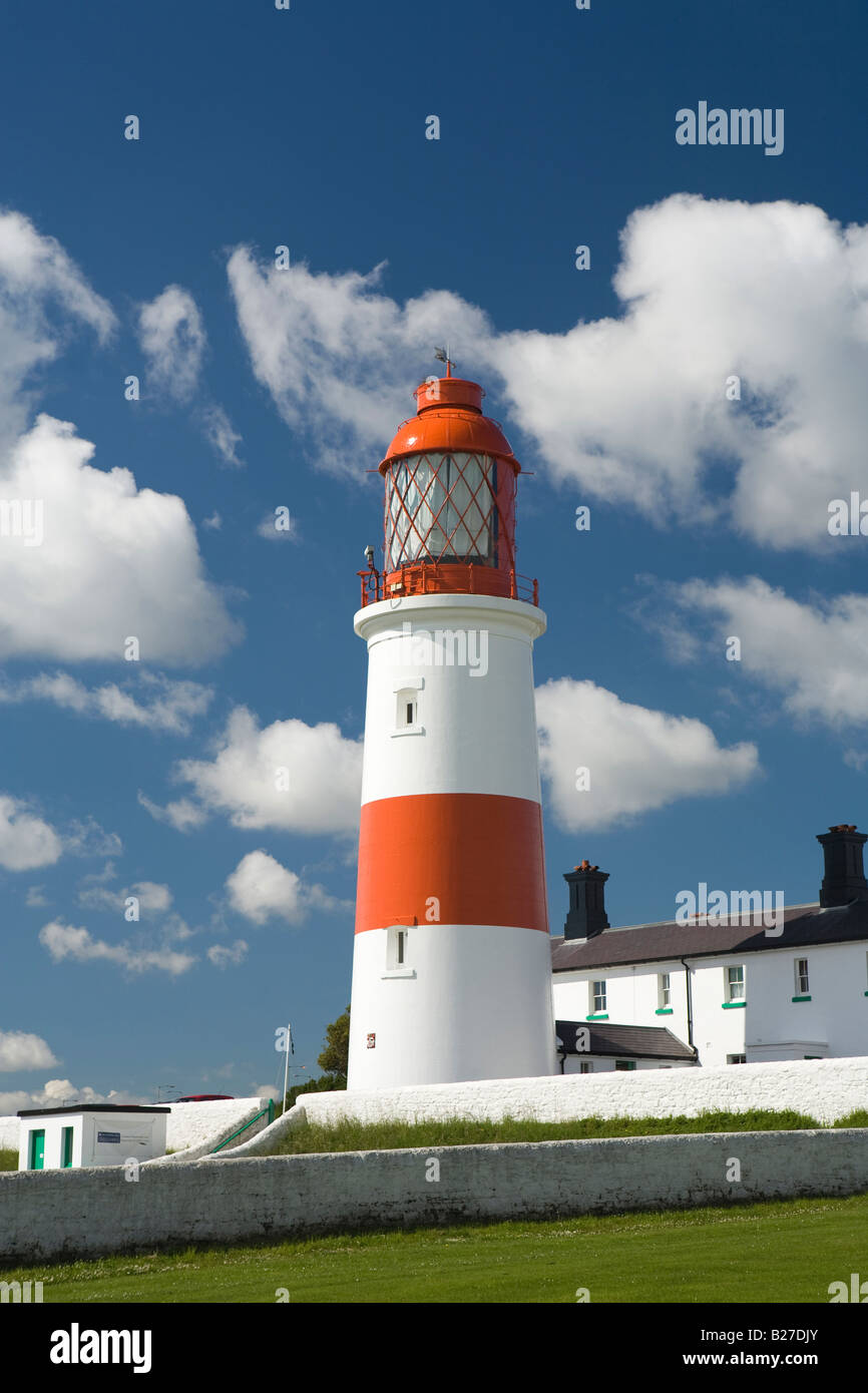 UK-Tyne und tragen Sunderland Souter Leuchtturm eröffnet 1871 die Welten zuerst um elektrisches Licht zu verwenden Stockfoto