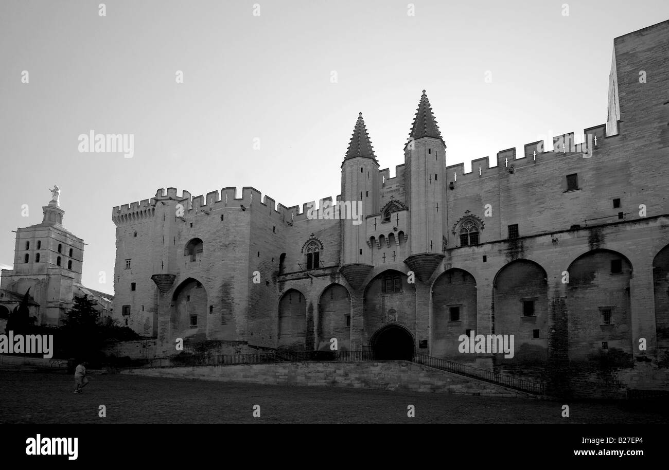 Papstpalast, Avignon, Provence, Frankreich. Stockfoto