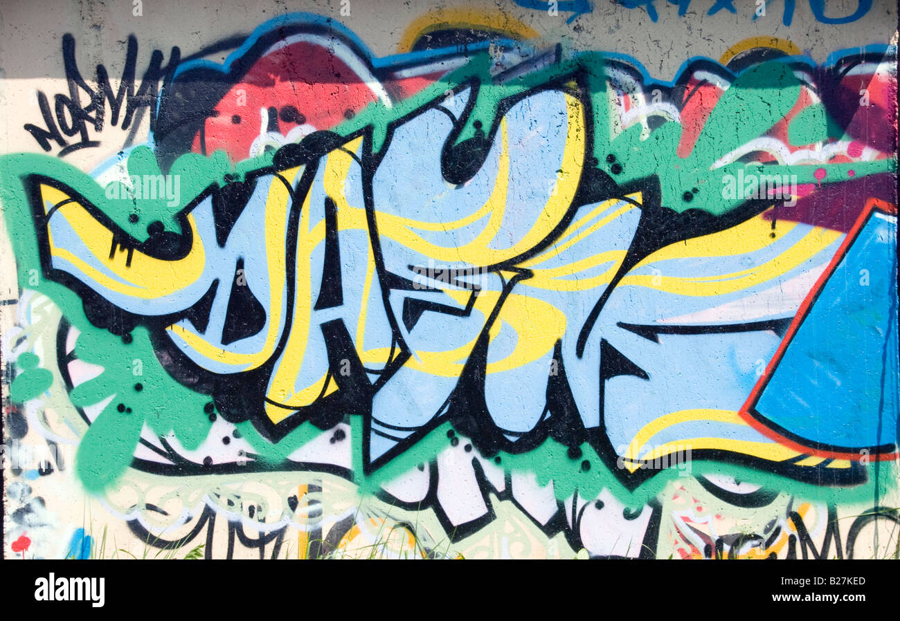 Graffiti-Schriftzug Stockfoto