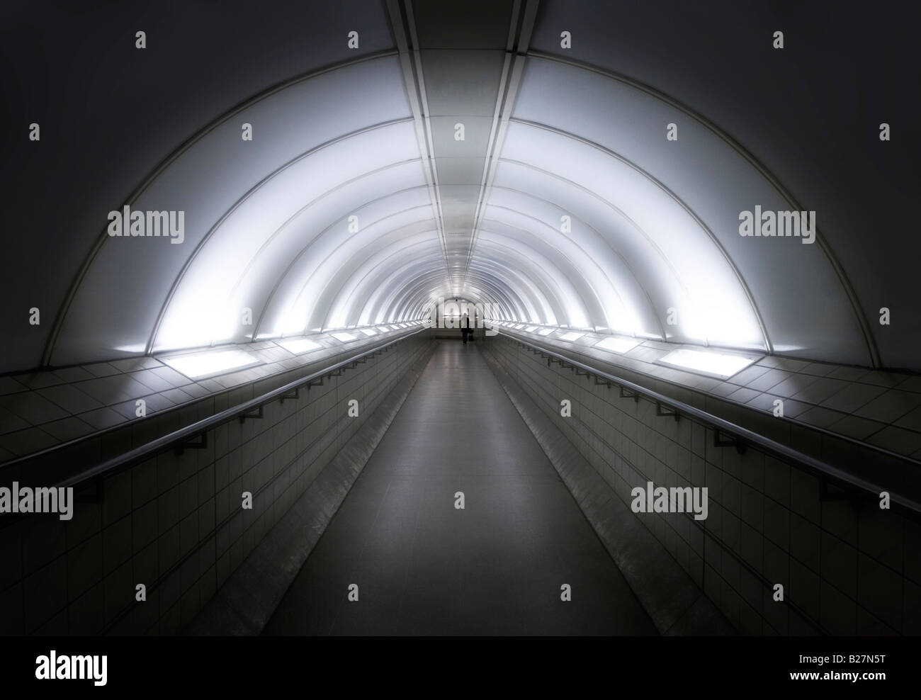 Bank unterirdischen Bahnhof Waterloo und & City Line Tunnel abstrakt Stockfoto