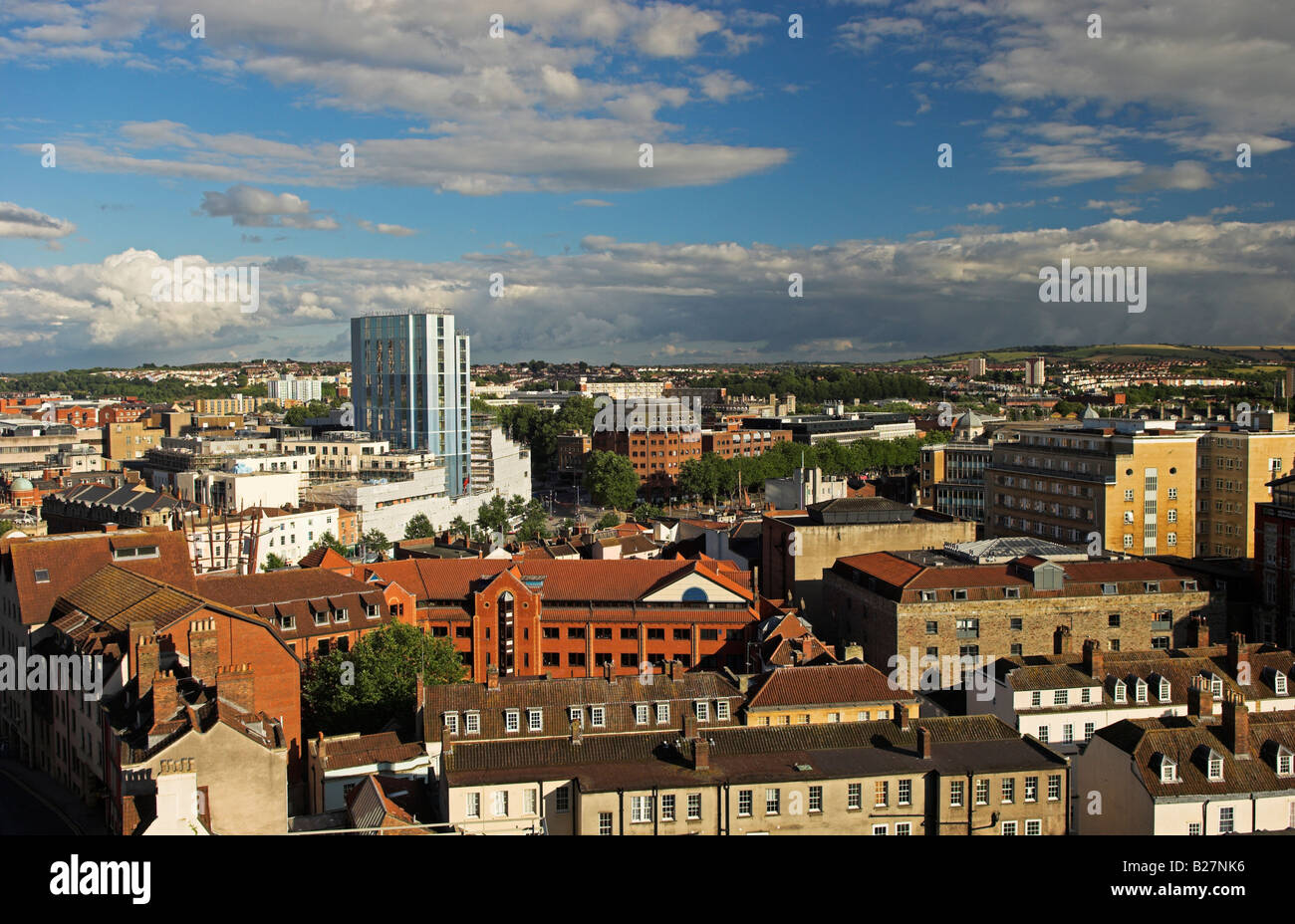 Skyline und Dächer von zentralen Bristol England UK Stockfoto