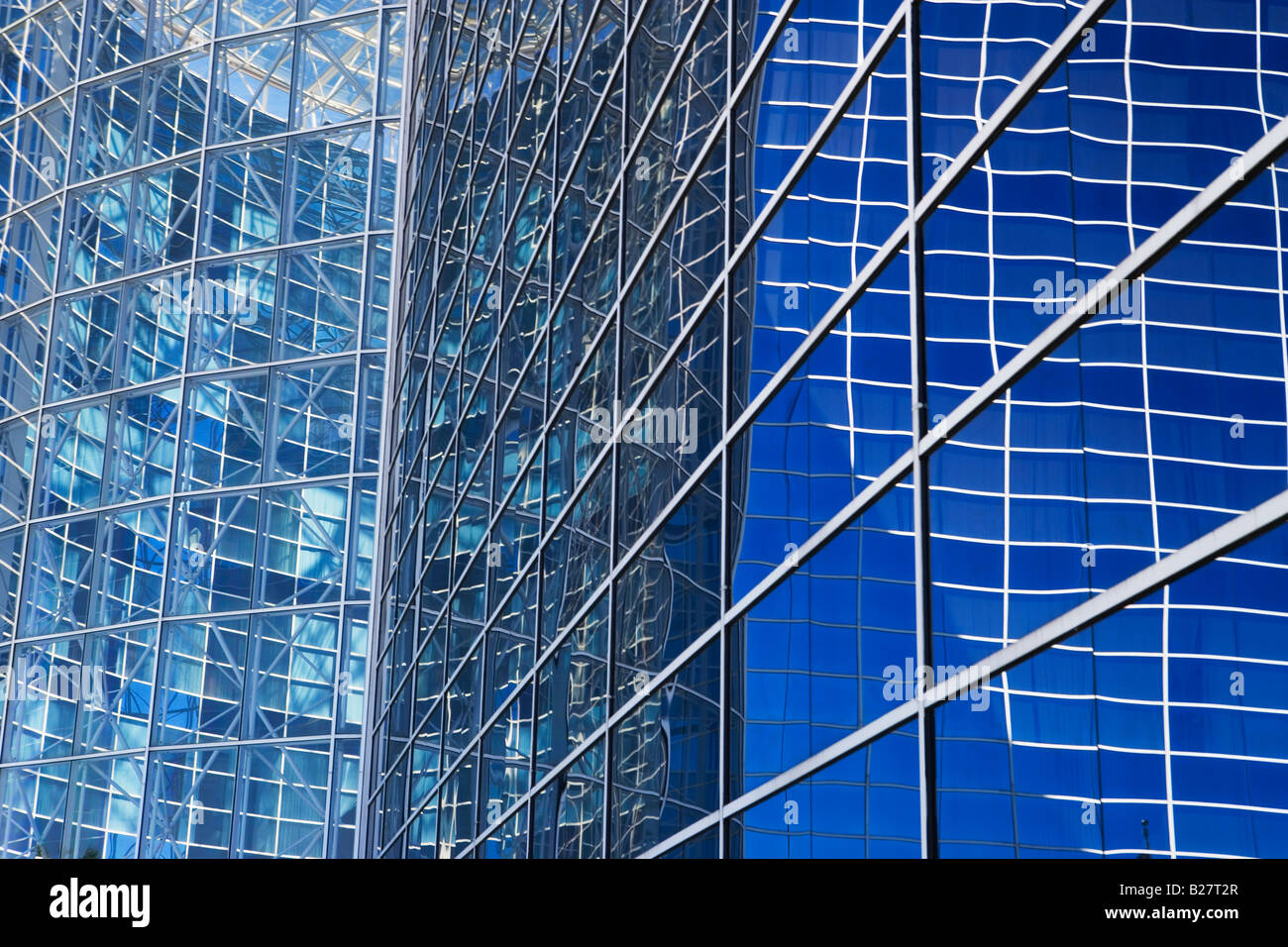 Niedrigen Winkel Blick auf Hochhäuser Stockfoto