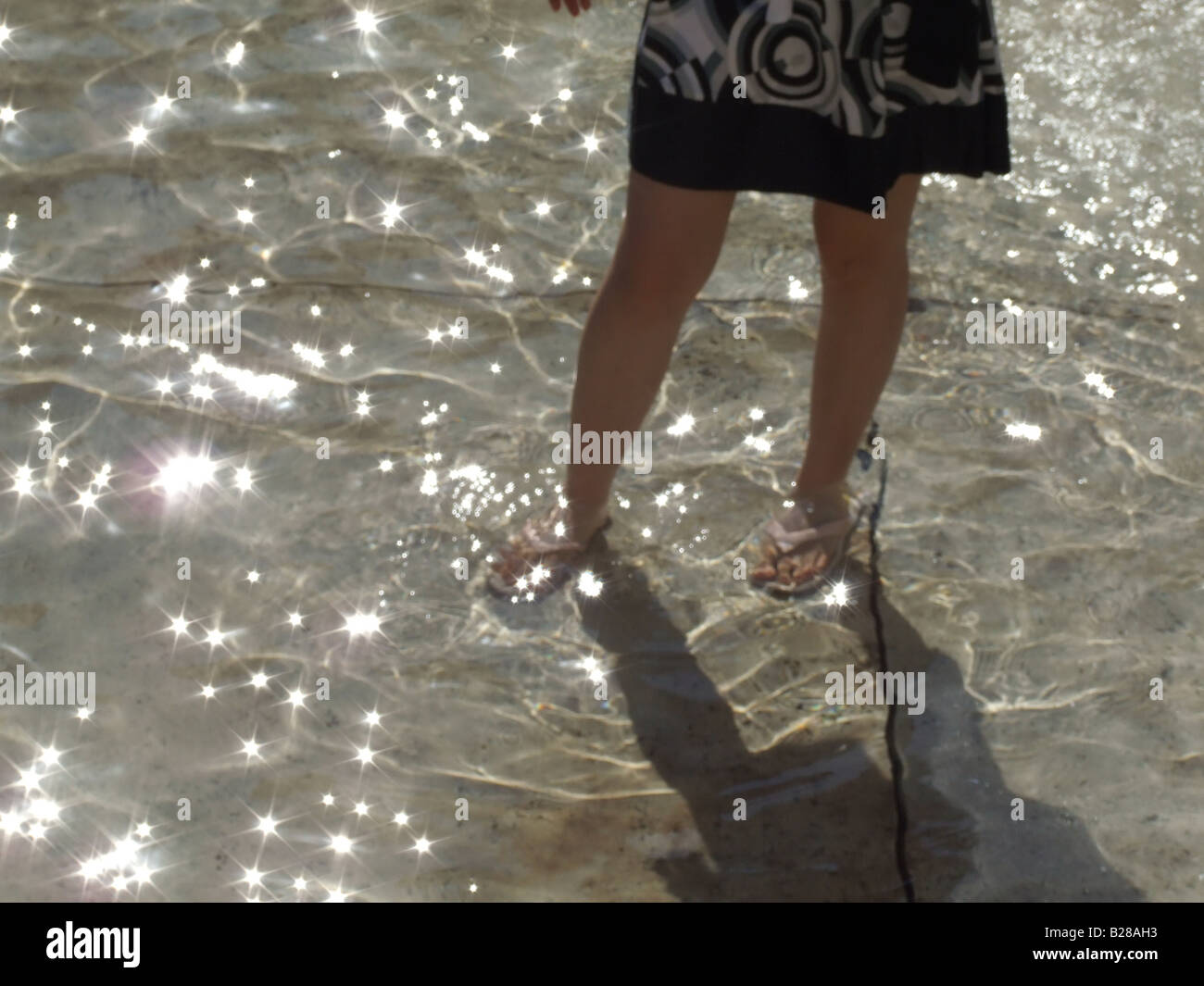 Frau im Brunnen in Rom, Italien Stockfoto