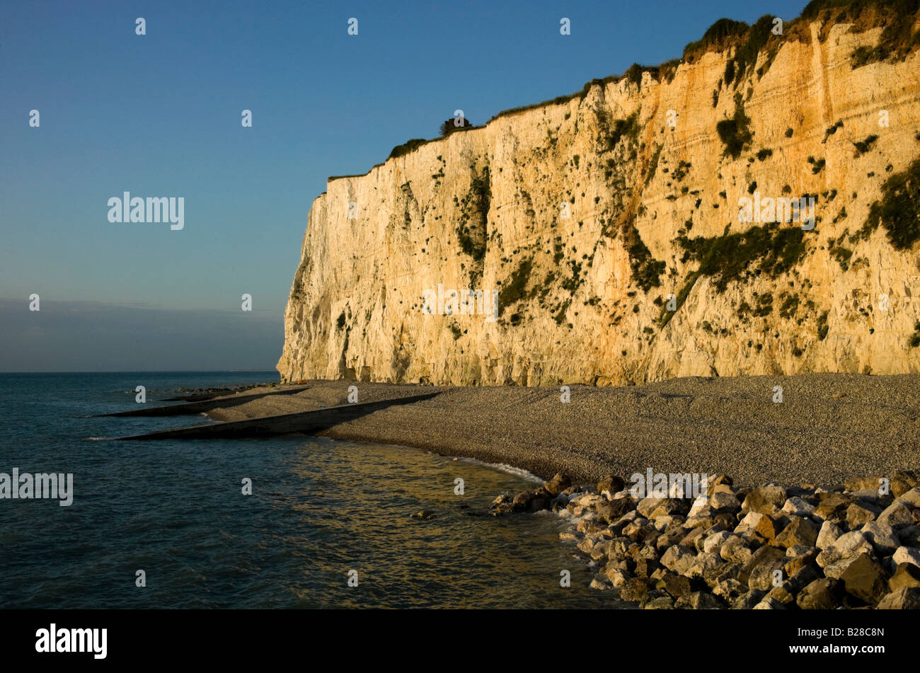 Kreidefelsen von Le Treport, Normandie, Frankreich Stockfoto