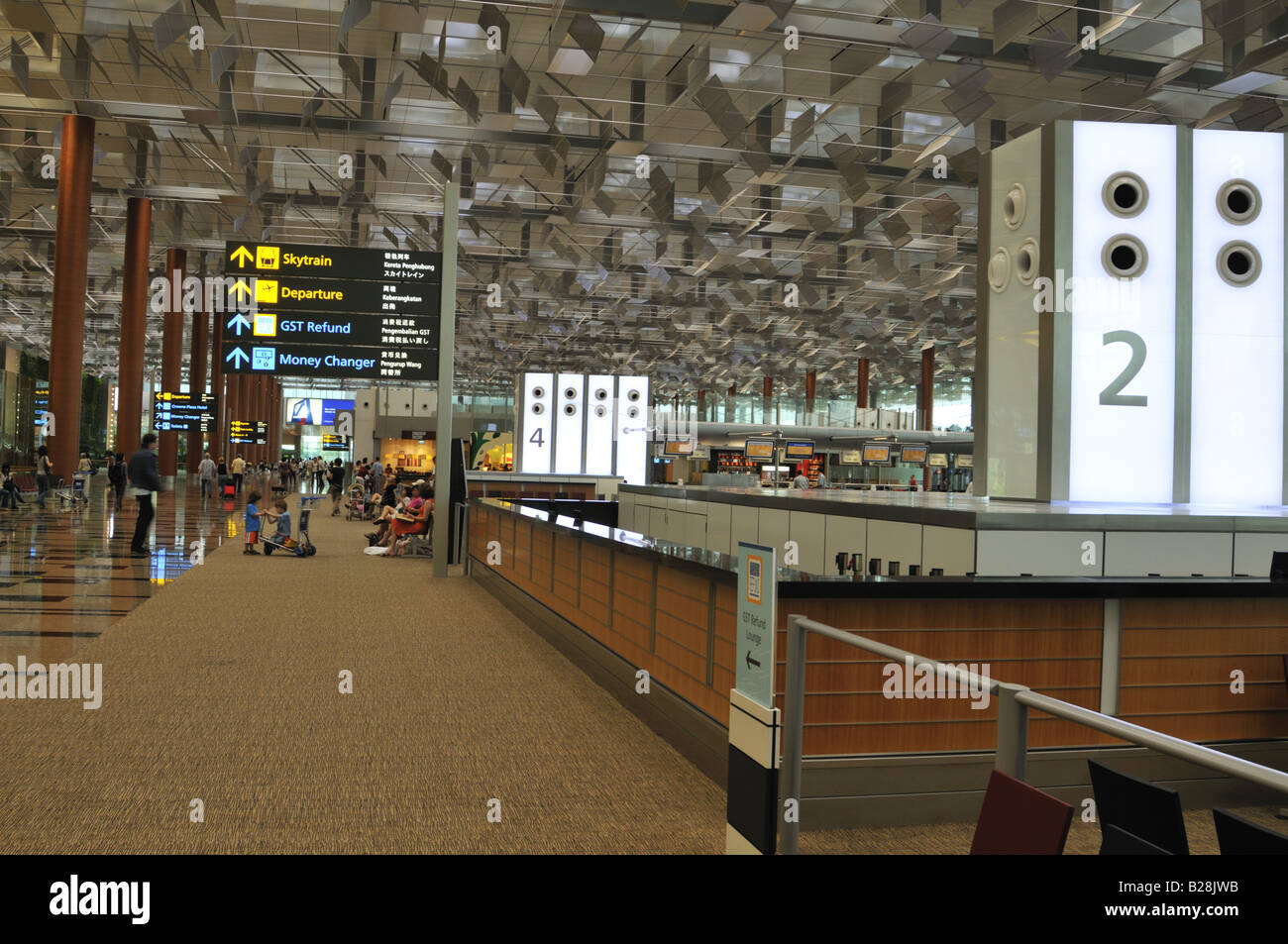 Singapore Changi International Airport Terminal 3 check-in Stockfoto