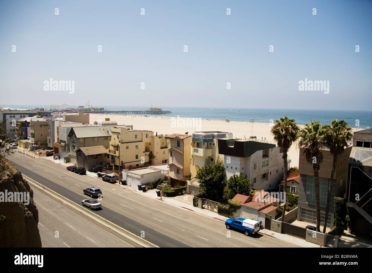 Pacific Coast Highway, Hauptstraße 1, Santa Monica, Kalifornien Stockfoto