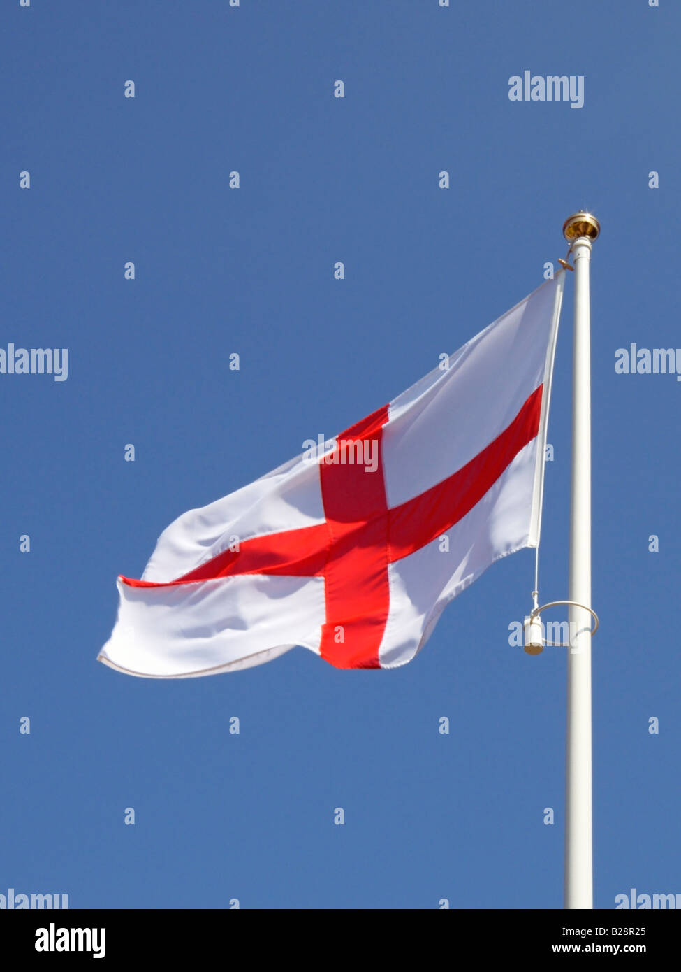 Saint George's Cross Flag, Cross of St George, Nationalflaggenhit von England, Großbritannien Stockfoto
