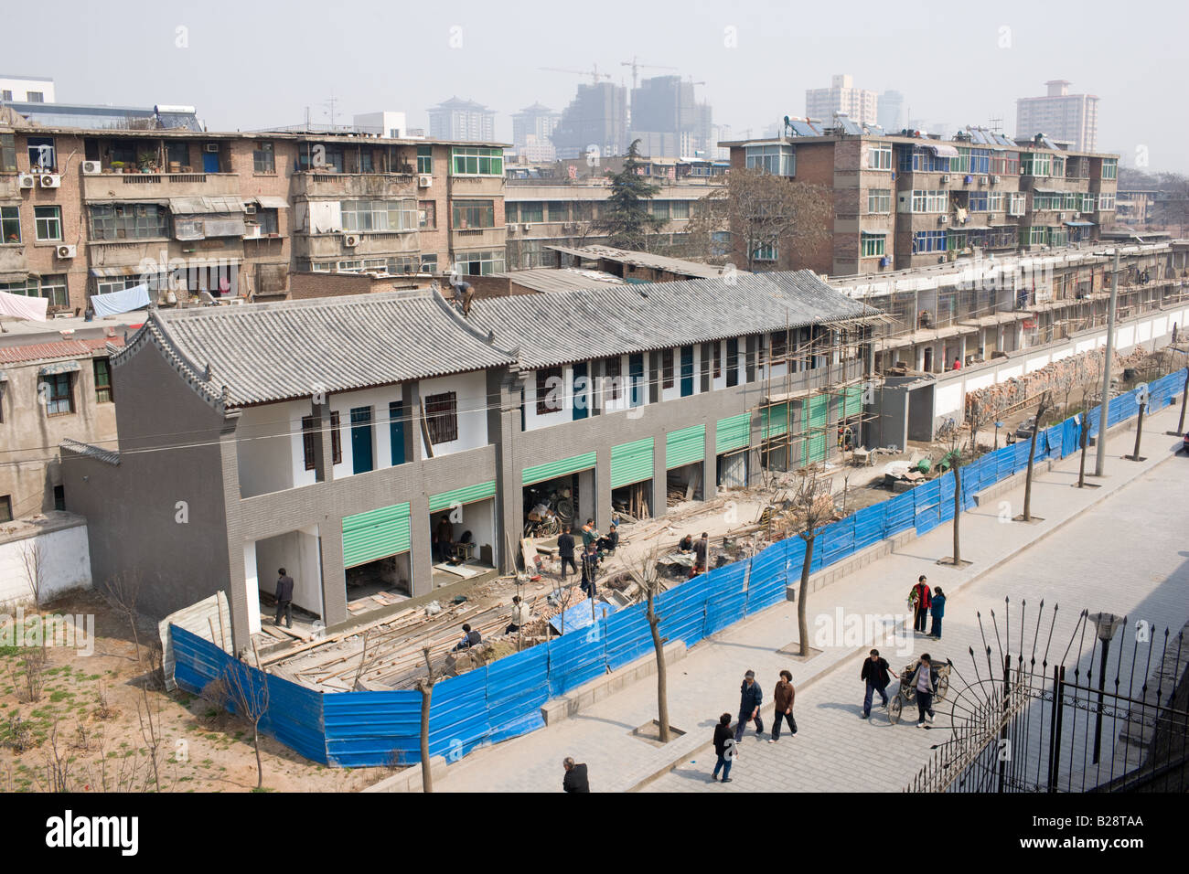 Neue Häuser im Bau in Xian China Stockfoto