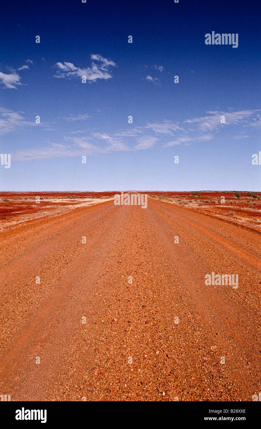 Outback Straße Zentralaustralien Stockfoto