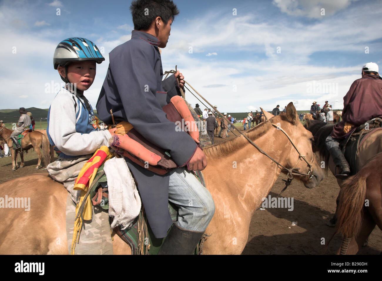 Naadam-Fest in Sukhbaatar Platz Ulan Bator Mongolei Stockfoto