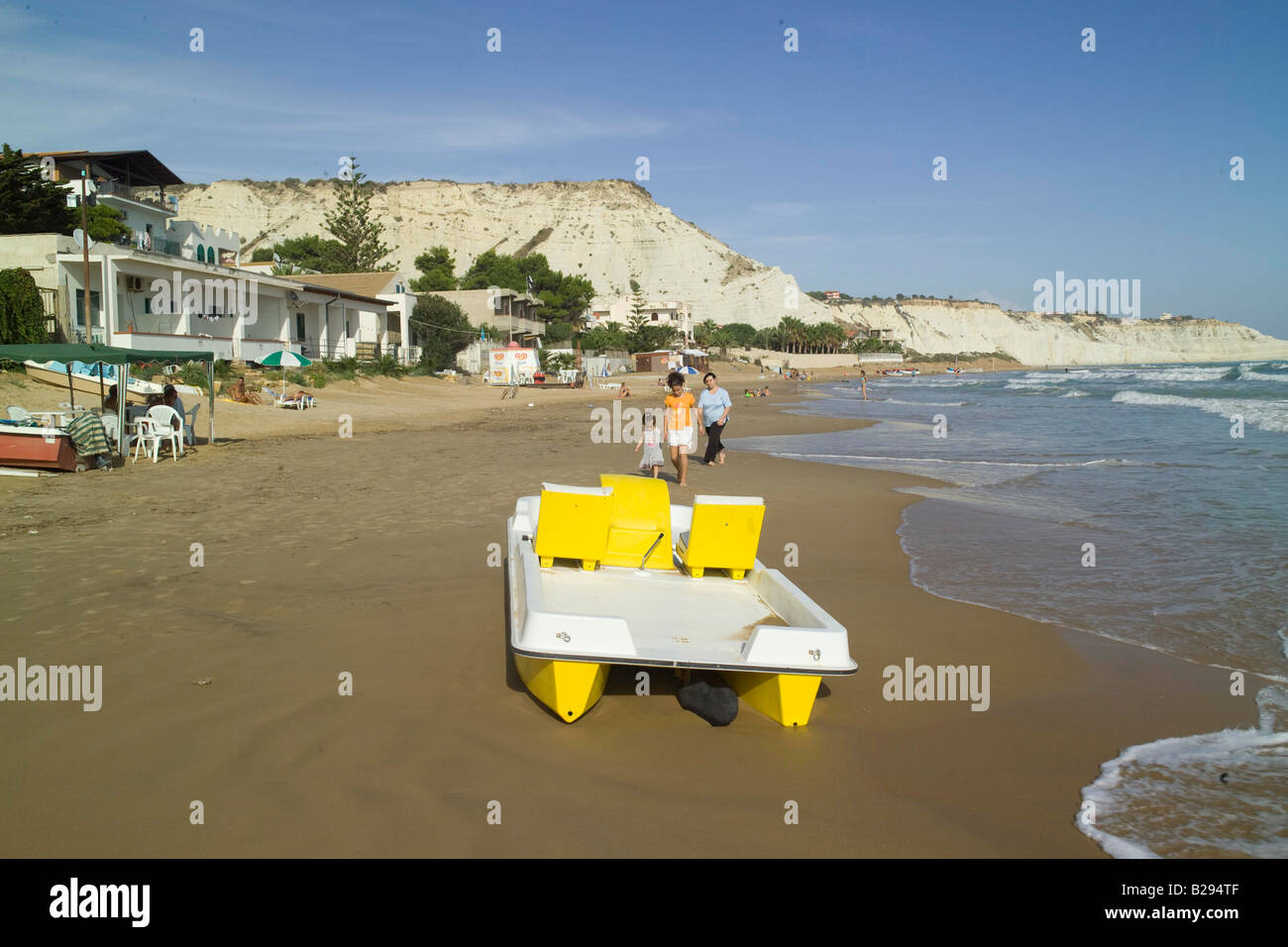 Strand Lido Rossello in der Nähe von Agrigento Sizilien Stockfoto