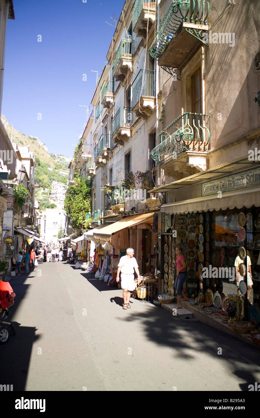 Altstadt Taormina Sizilien Datum 28 05 2008 Ref ZB693 114320 0194 obligatorische CREDIT Welt Bilder Photoshot Stockfoto