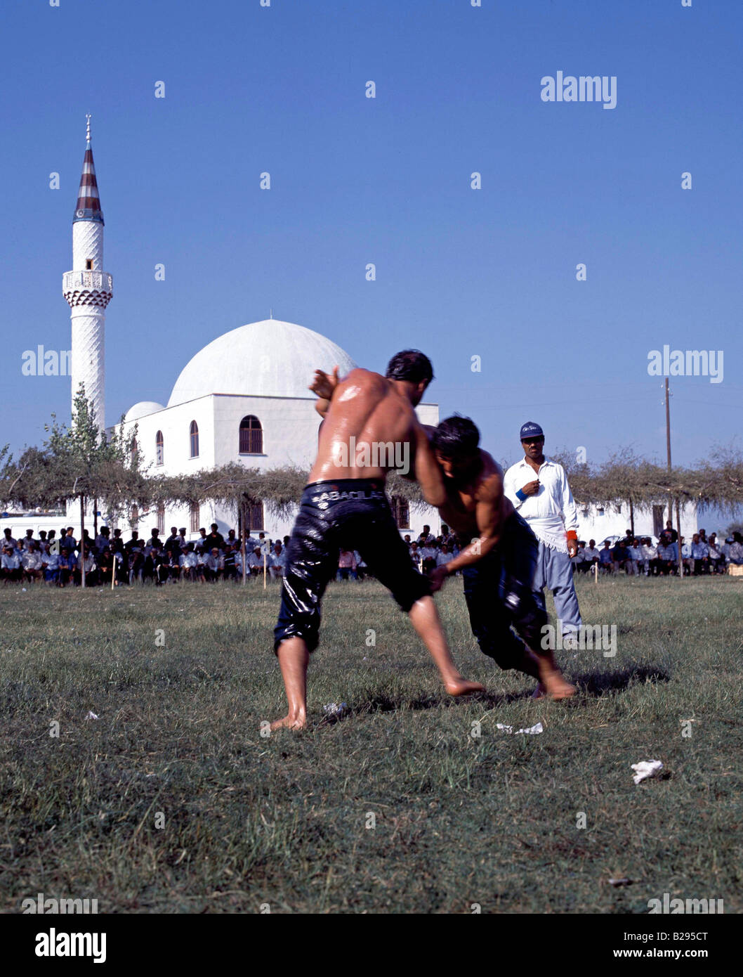 Öl-Wrestling in der Nähe von Fethiye Türkei Datum 17 04 2008 Ref ZB720 112425 0003 obligatorische CREDIT Welt Bilder Photoshot Stockfoto