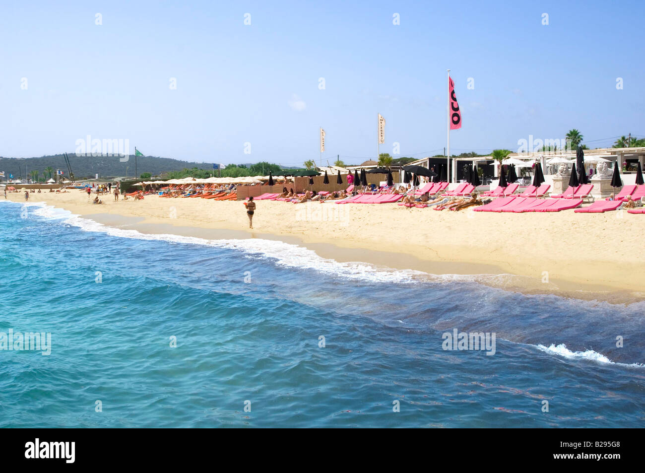 Pampelonne Beach in der Nähe von St Tropez Riviera Frankreich Stockfoto