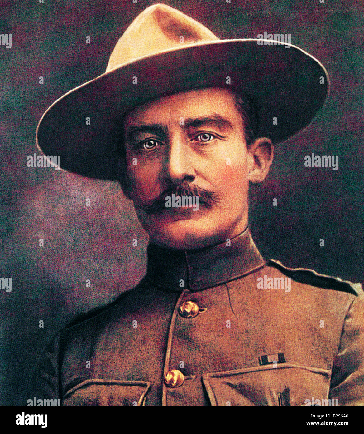 ROBERT BADEN-POWELL (1857-1941) englischer Soldat und Gründer der Pfadfinder-Bewegung gesehen hier um 1900 Stockfoto