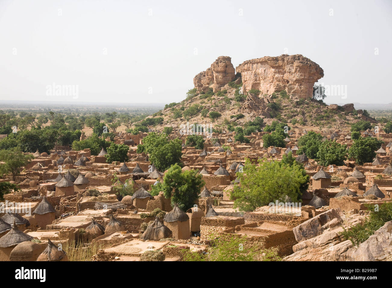 Mali Dogan Land Bandiagara Escarpment Dorfhäuser Stockfoto