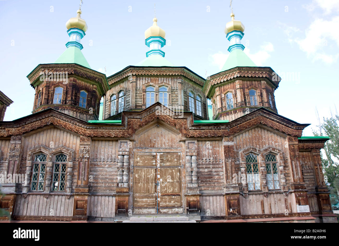 Seidenstraße Kirgisistan Karakol Russisch-orthodoxe Kirche Stockfoto