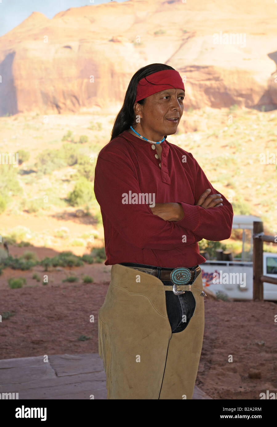 Lawrence ein Navajo Indianer im Monument Valley Navajo Tribal Lands, Utah, USA Stockfoto