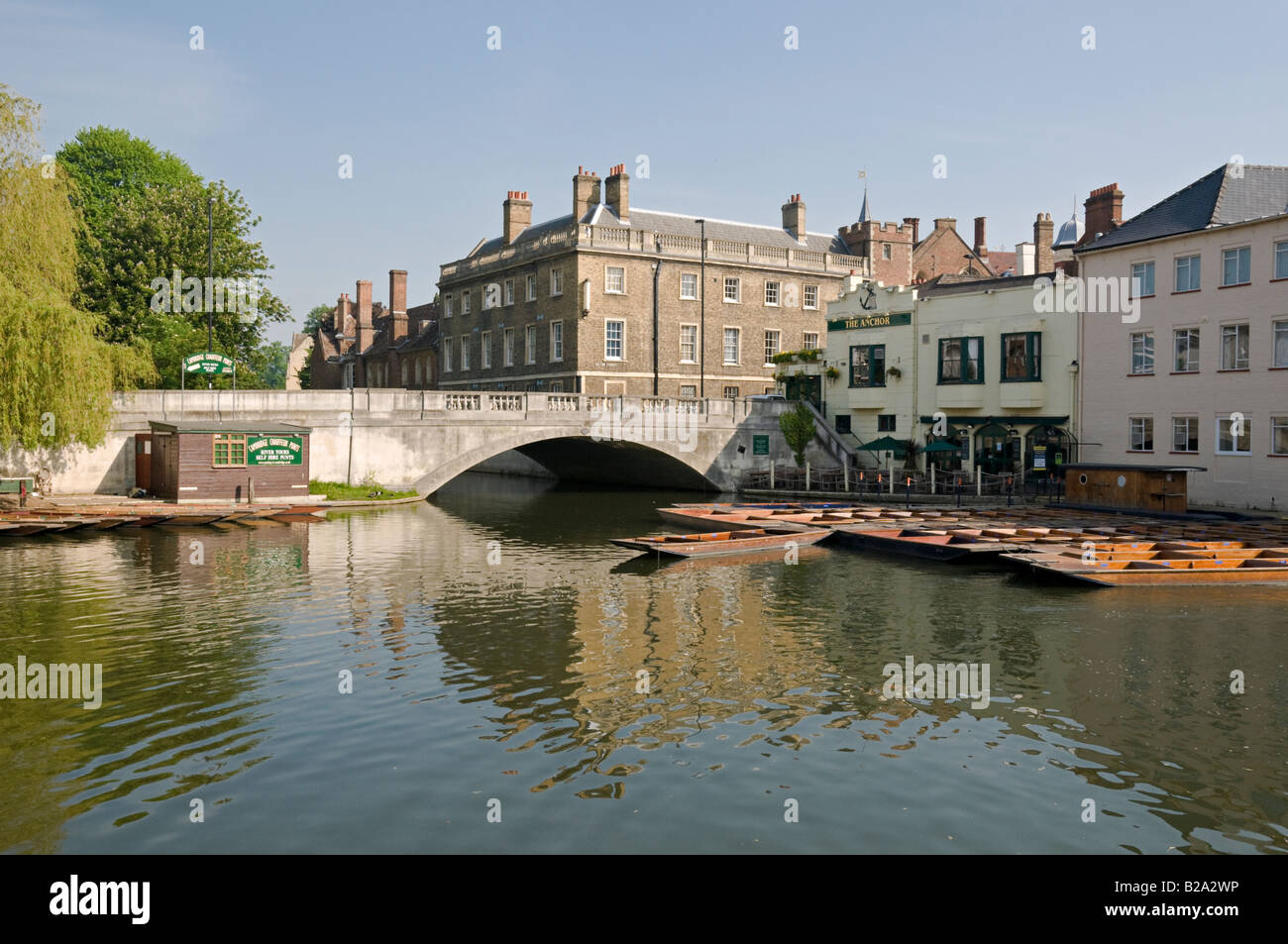 Silberne Straße Brücke und Mühle pool Cambridge Vereinigtes Königreich Stockfoto